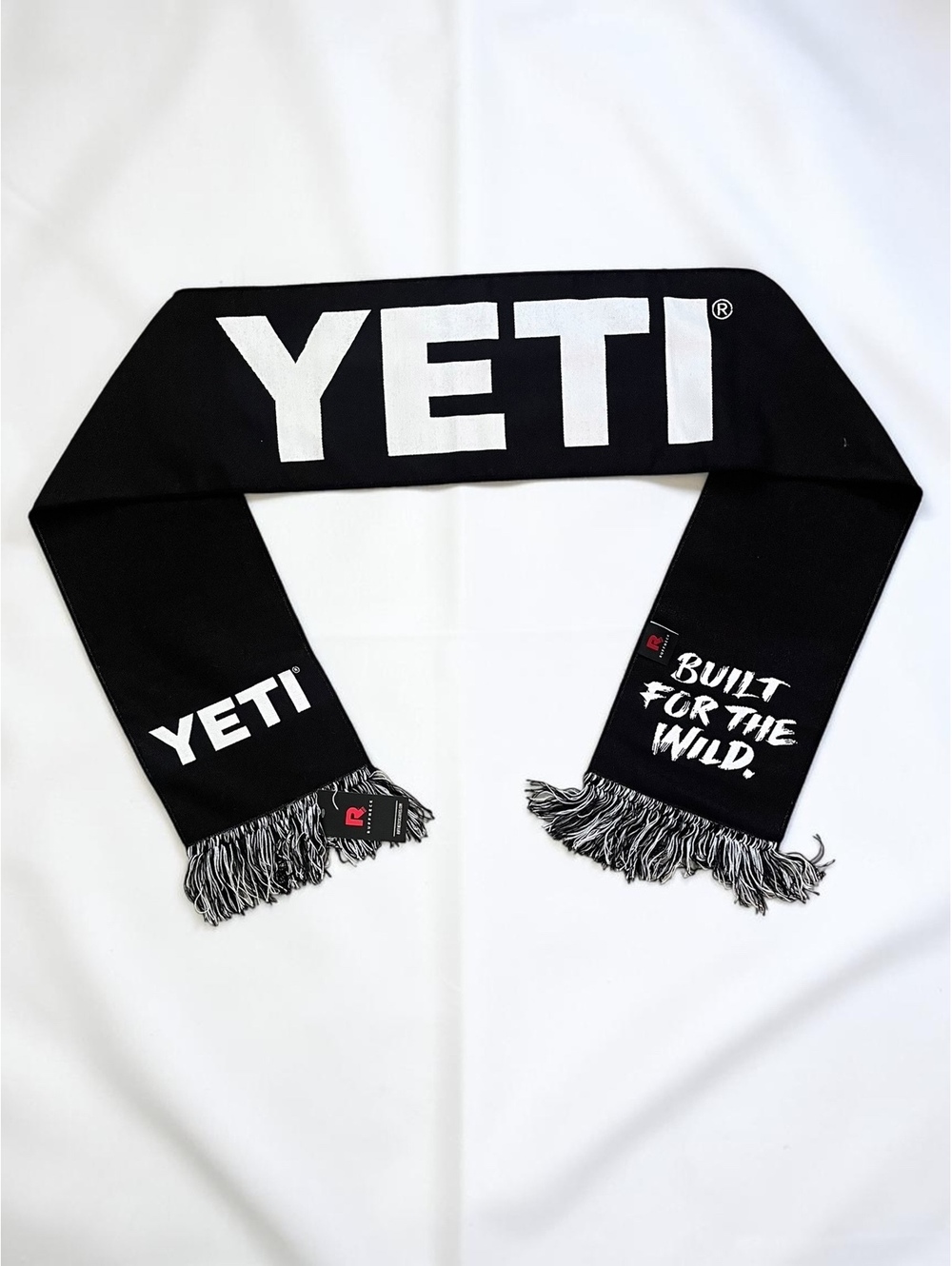 YETI Ruffneck Scarf Built for the Wild NWT Employee Exclusive Black Fringe